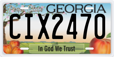 GA license plate CIX2470
