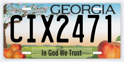 GA license plate CIX2471