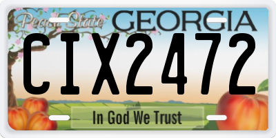 GA license plate CIX2472