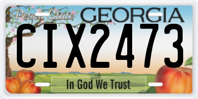 GA license plate CIX2473