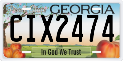 GA license plate CIX2474