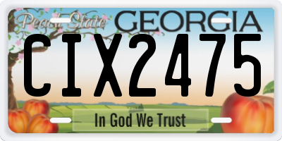 GA license plate CIX2475