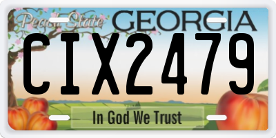 GA license plate CIX2479
