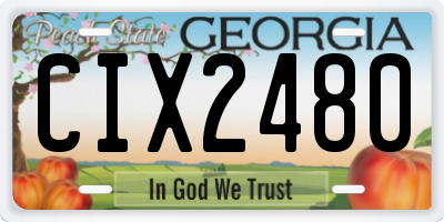 GA license plate CIX2480
