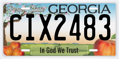 GA license plate CIX2483