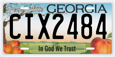 GA license plate CIX2484
