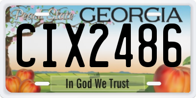 GA license plate CIX2486