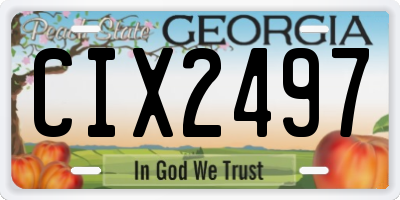 GA license plate CIX2497