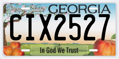GA license plate CIX2527