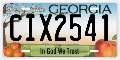 GA license plate CIX2541