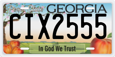 GA license plate CIX2555