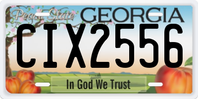 GA license plate CIX2556