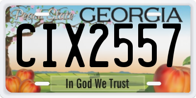 GA license plate CIX2557