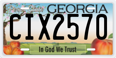 GA license plate CIX2570
