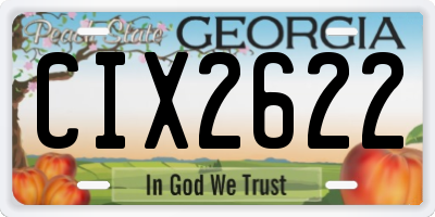 GA license plate CIX2622