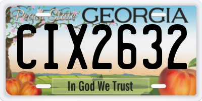 GA license plate CIX2632