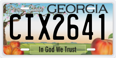 GA license plate CIX2641