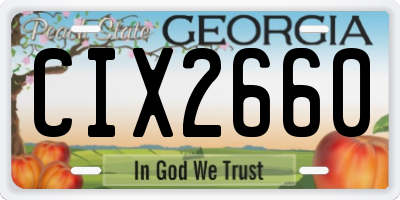 GA license plate CIX2660