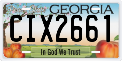 GA license plate CIX2661