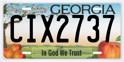 GA license plate CIX2737