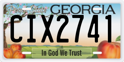 GA license plate CIX2741