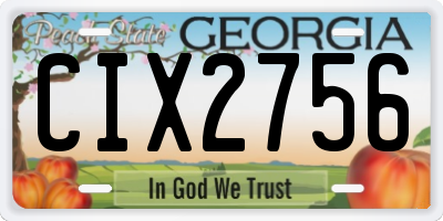 GA license plate CIX2756