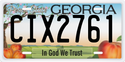 GA license plate CIX2761