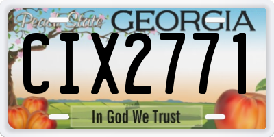 GA license plate CIX2771