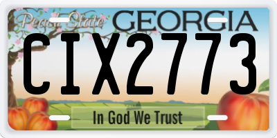 GA license plate CIX2773