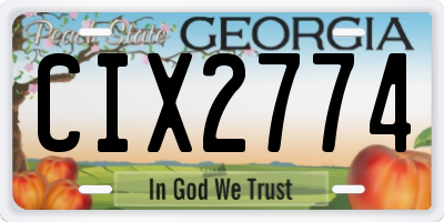 GA license plate CIX2774