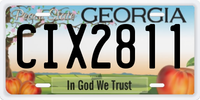 GA license plate CIX2811