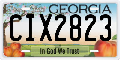 GA license plate CIX2823