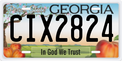 GA license plate CIX2824