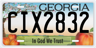 GA license plate CIX2832