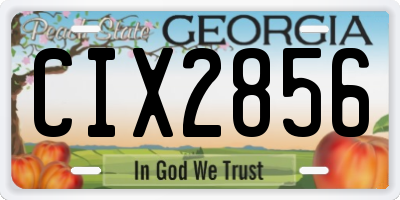 GA license plate CIX2856