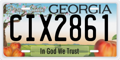 GA license plate CIX2861