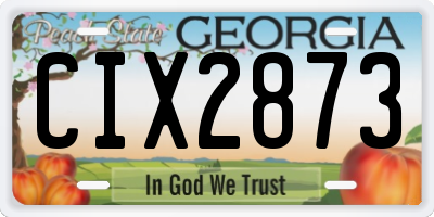 GA license plate CIX2873