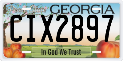 GA license plate CIX2897