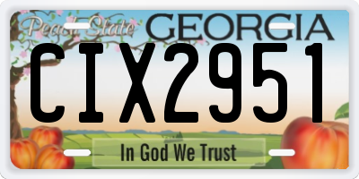 GA license plate CIX2951