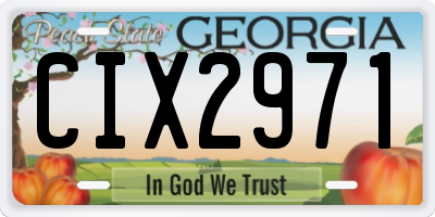 GA license plate CIX2971