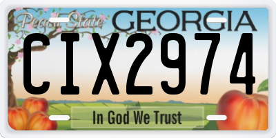 GA license plate CIX2974