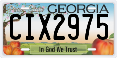 GA license plate CIX2975