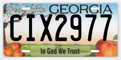 GA license plate CIX2977