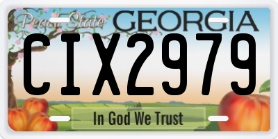 GA license plate CIX2979