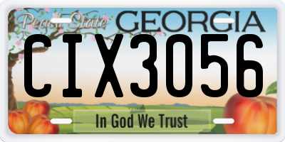 GA license plate CIX3056