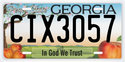 GA license plate CIX3057