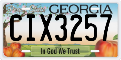 GA license plate CIX3257