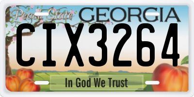 GA license plate CIX3264
