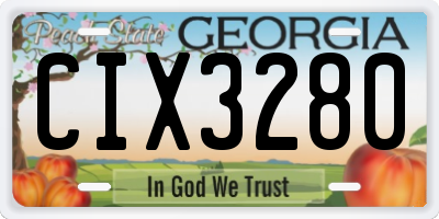 GA license plate CIX3280