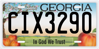 GA license plate CIX3290